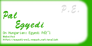 pal egyedi business card